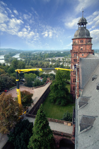 Arbeitsbuehne mieten Thoemen Montage Restauration Schloss Aschaffenburg